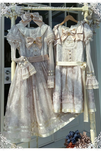 Dark Star Island Cherry Coat of Arms Dark Print Lolita OP JSK