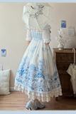 The Dream of Blue Porcelain Blue Print Lolita Straps Jumper
