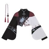 Walking with Demons Black Print Hanfu Style Lolita Skirt Set