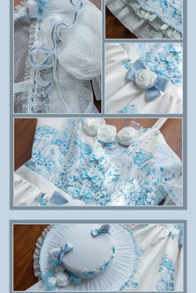 The Dream of Blue Porcelain White Lolita Accessories
