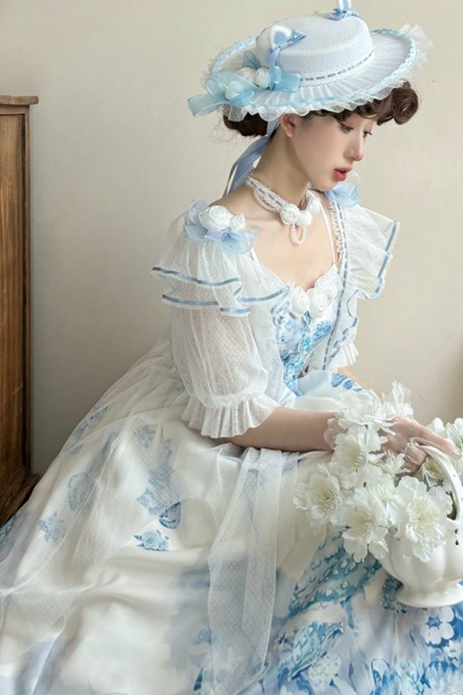 The Dream of Blue Porcelain White Lolita Accessories