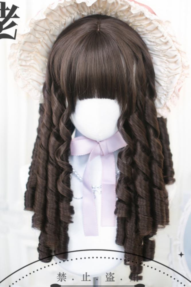 Dalao Home Golden Thread Roman Curls Long Lolita Wig