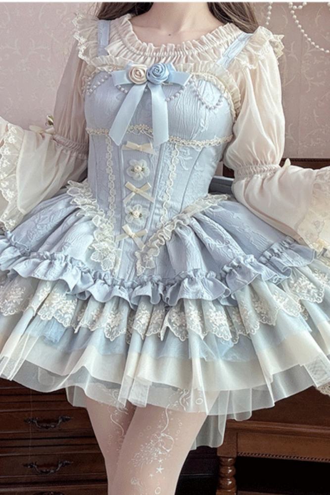 Summer White Fluffy Sleeves Lolita Top