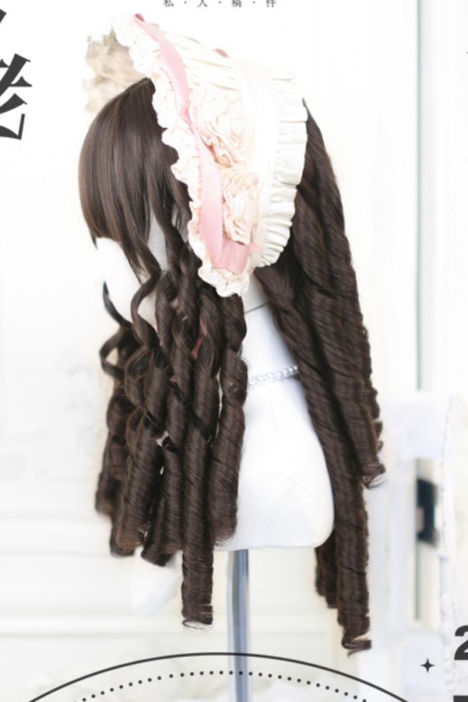 Dalao Home Golden Thread Roman Curls Long Lolita Wig