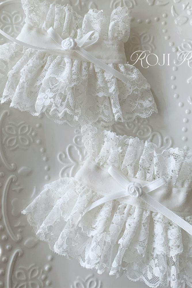 Roji Summer Lace White Lolita Wristcuffs