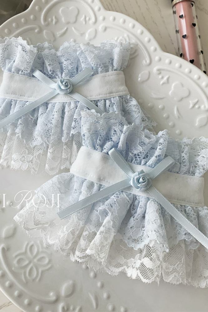 Roji Summer Lace White Lolita Wristcuffs