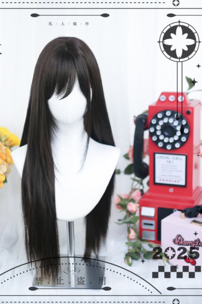Dalao Home The Oracle Black Long Straight Lolita Wig