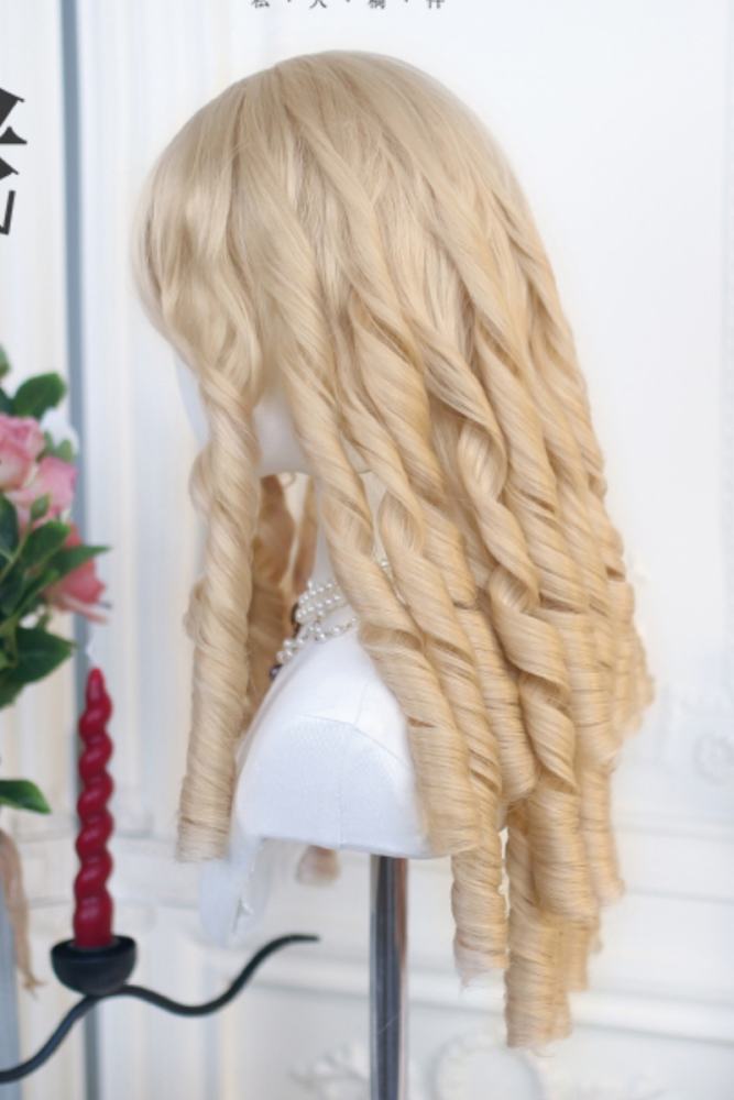 Dalao Home Golden Thread Roman Curls Long Lolita Wig