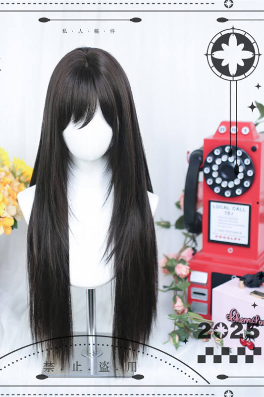 Dalao Home The Oracle Black Long Straight Lolita Wig