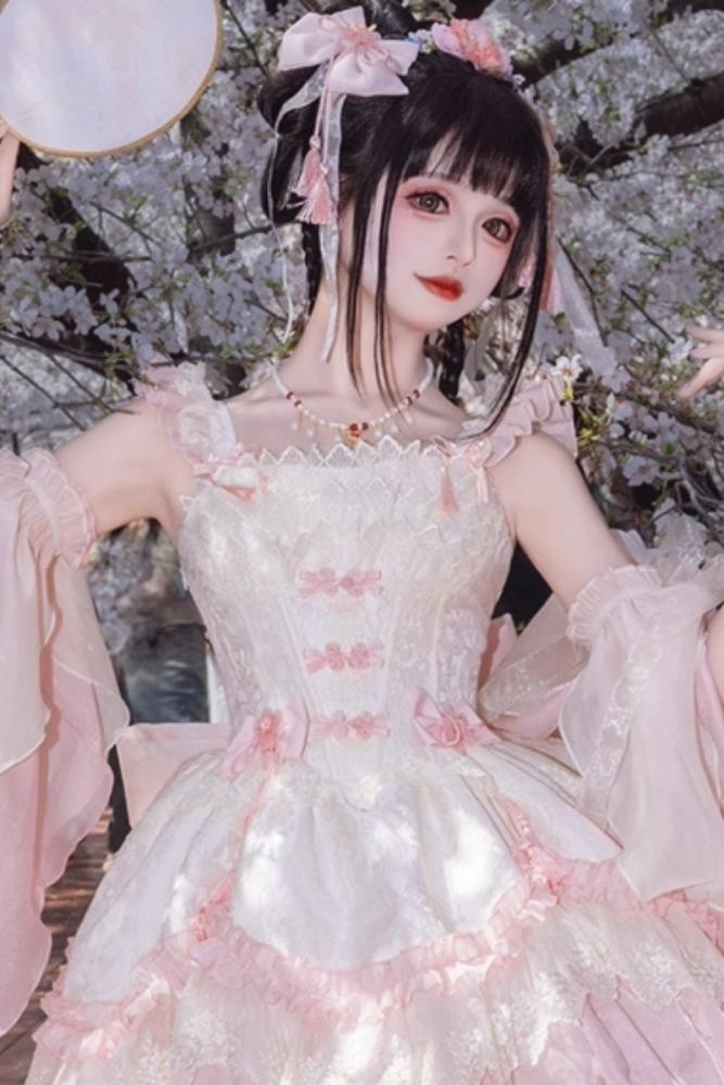 The Poetry of Flowers Short Beige Lolita Jumper