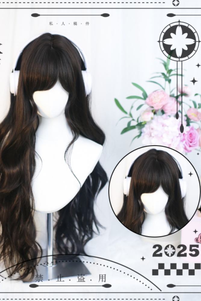 Dalao Home The Shadow Black Long Curls Lolita Wig