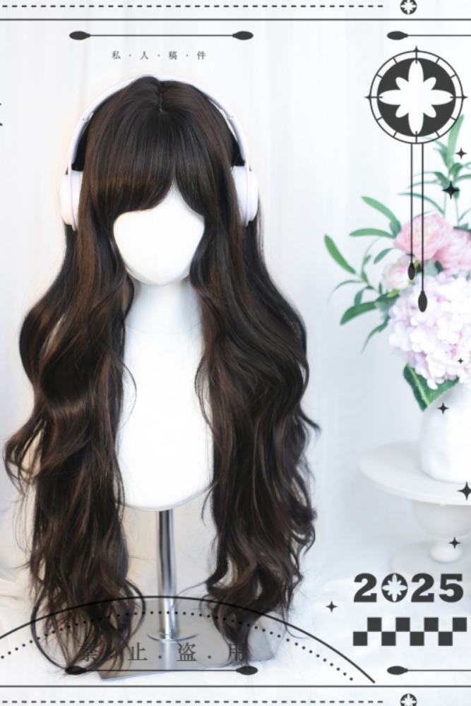 Dalao Home The Shadow Black Long Curls Lolita Wig