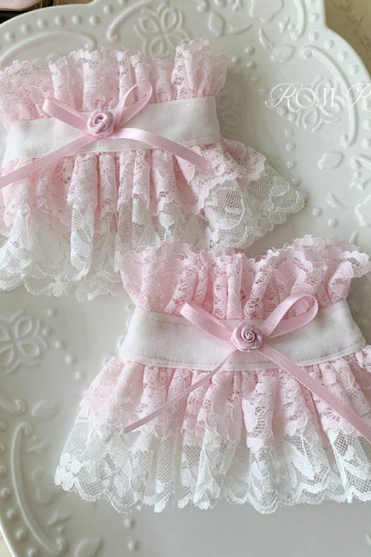 Roji Summer Lace White Lolita Wristcuffs