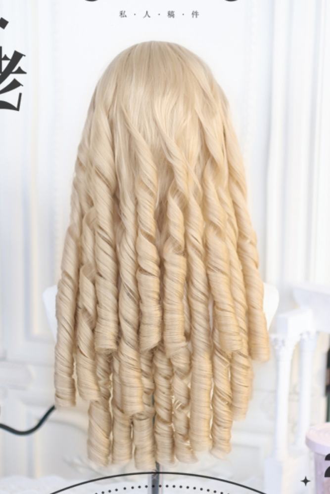 Dalao Home Golden Thread Roman Curls Long Lolita Wig