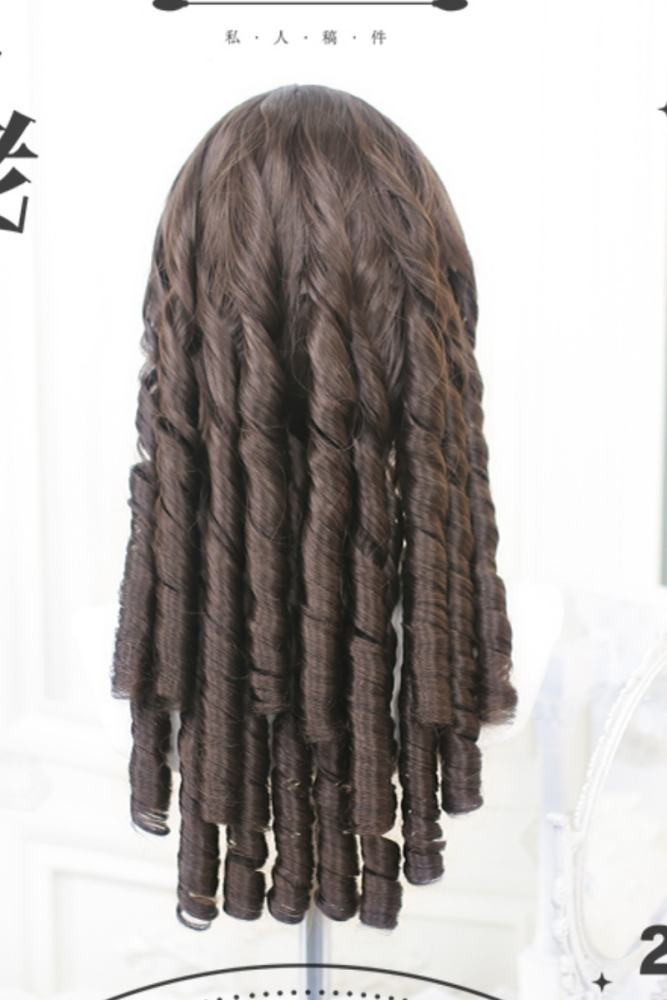 Dalao Home Golden Thread Roman Curls Long Lolita Wig