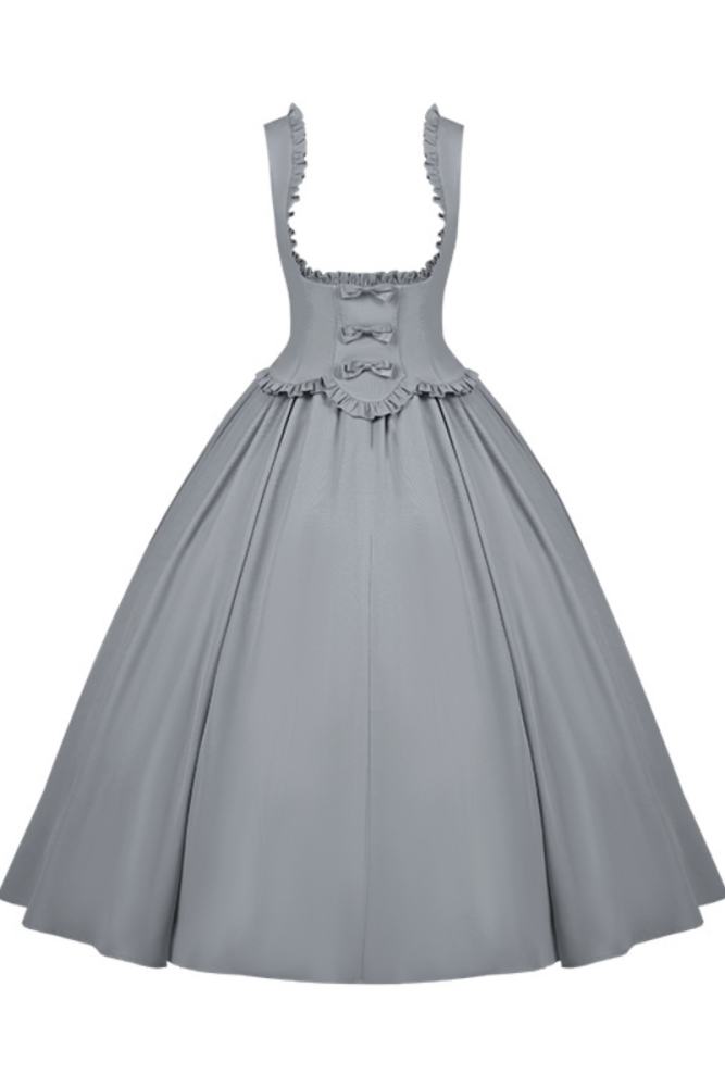 Withpuji The Silence Black Lolita Bow Corset Jumper