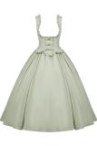 Withpuji The Silence Black Lolita Bow Corset Jumper