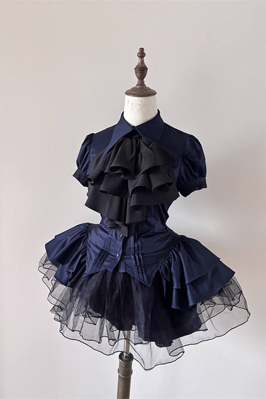 Midnight Prayer White Fluffy Train Lolita Blouse