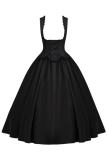 Withpuji The Silence Black Lolita Bow Corset Jumper