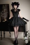 Withpuji The Whirling Qi Lolita Dress Black Lolita JSK Set