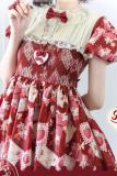 Strawberry Postmark Summer Embroidered Lace Collar Pink OP Lolita Dress