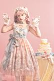 The Amusement Park in the Sky Pink Print Lolita Jumper