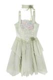 Tsinghua Dew Hanfu Style Green Jumper Lolita Set