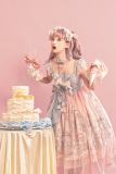 The Amusement Park in the Sky Pink Print Lolita Jumper