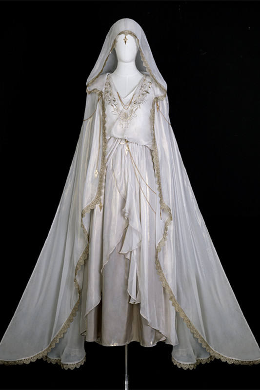 Judgment Angel Greek White OP Cloak Lolita Set