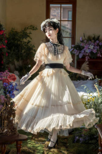 Button Bear Edward Collar Summer Beige OP Lolita Accessories