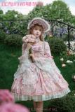 Romantic Rose Puff Sleeves Pink OP Lolita Set