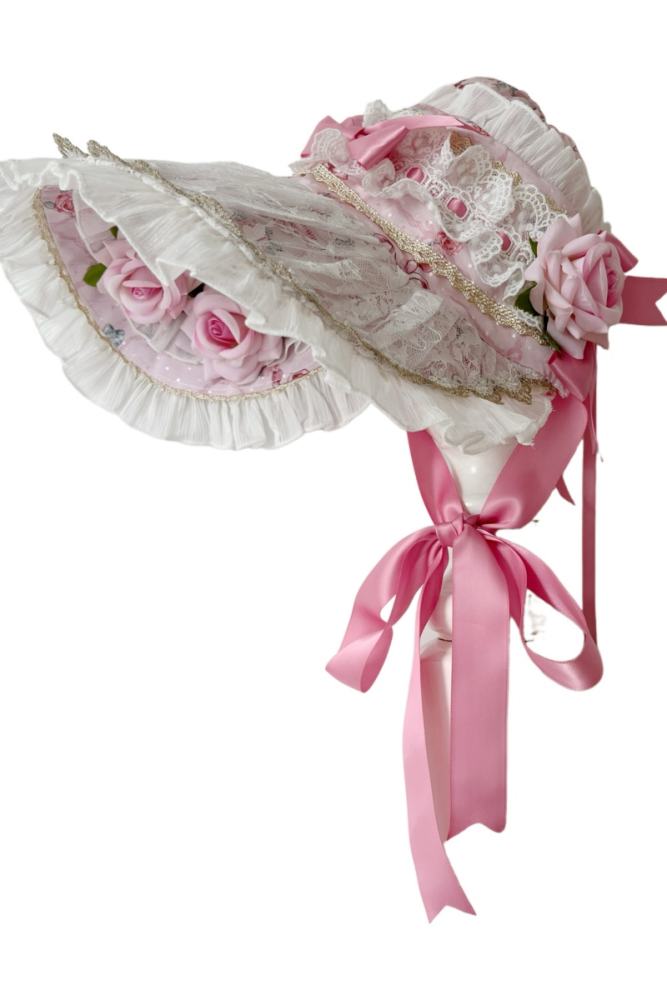 Romantic Rose Pink Lolita Headdress Accessories