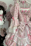 Romantic Rose Puff Sleeves Pink OP Lolita Set