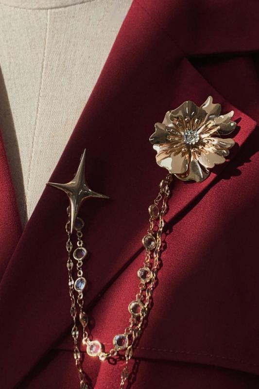 Song of Day and Night Golden Brooch Accessories Ouji Fashion