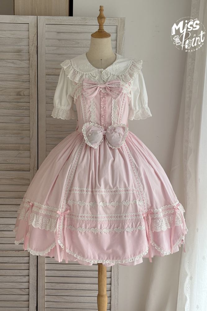 Miss Point Ancient Petal Rabbit Lolita Blue OP Pink JSK Custom-Tailor