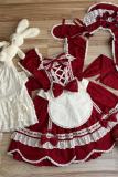 Ancient Petal Rabbit Lolita Blue OP Pink JSK Custom-Tailor