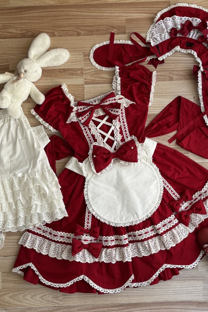 Miss Point Ancient Petal Rabbit Lolita Blue OP Pink JSK Custom-Tailor