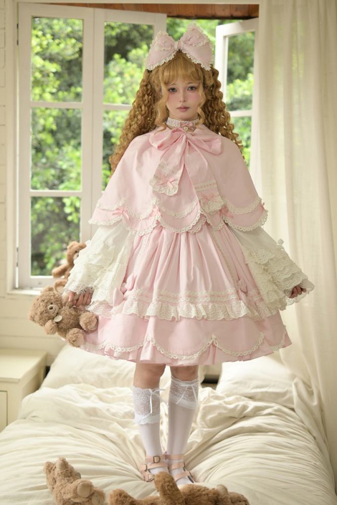 Miss Point Ancient Petal Rabbit Black Cape Lolita Blouse Custom-Tailor
