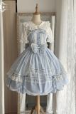 Ancient Petal Rabbit Lolita Blue OP Pink JSK Custom-Tailor
