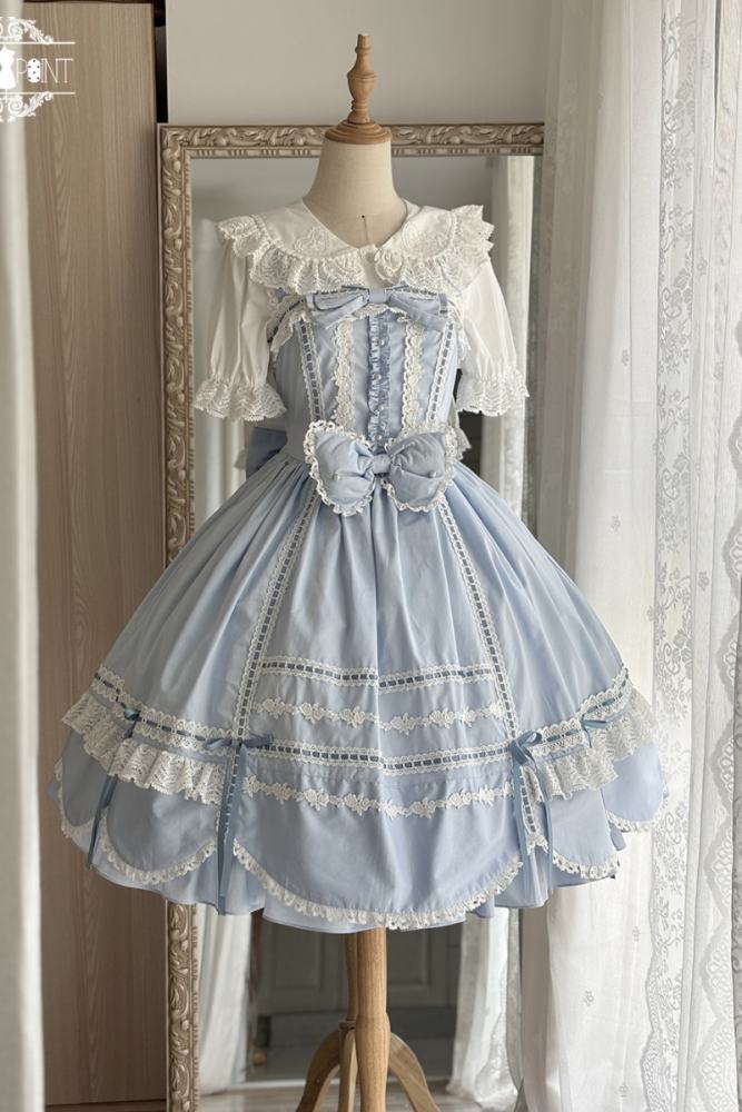 Miss Point Ancient Petal Rabbit Lolita Blue OP Pink JSK Custom-Tailor