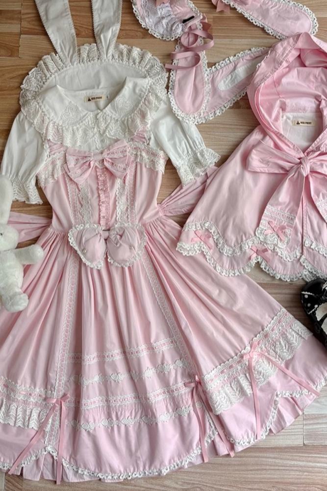 Miss Point Ancient Petal Rabbit Lolita Blue OP Pink JSK Custom-Tailor