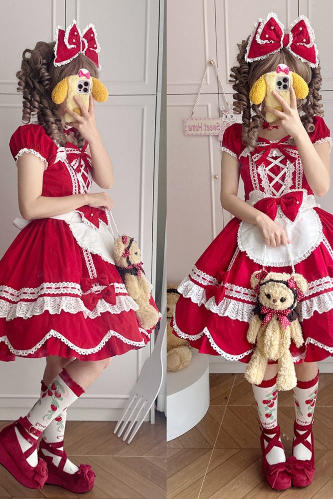 Miss Point Ancient Petal Rabbit Lolita Blue OP Pink JSK Custom-Tailor