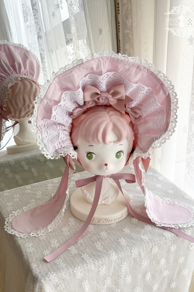 Miss Point Ancient Petal Rabbit Pink Wristcuffs Lolita Accessories