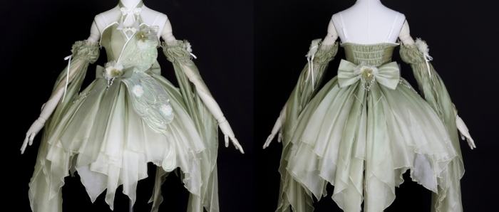 Butterfly Hanfu Style Green Jumper Lolita Set