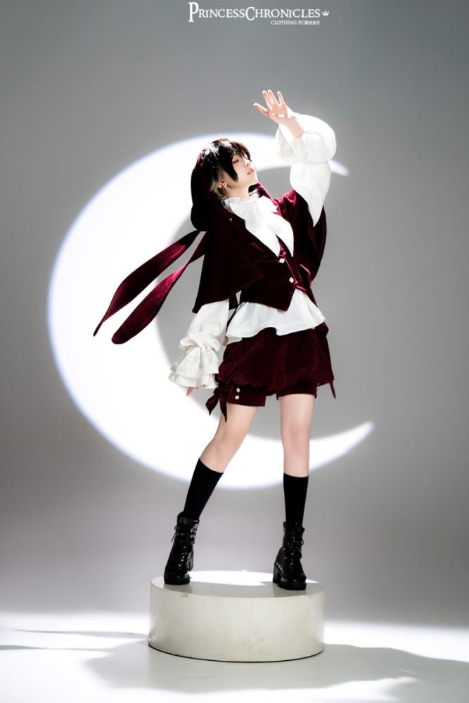 Princess Chronicles Rabbit Hunting Royal Red Coat Set Ouji Fashion