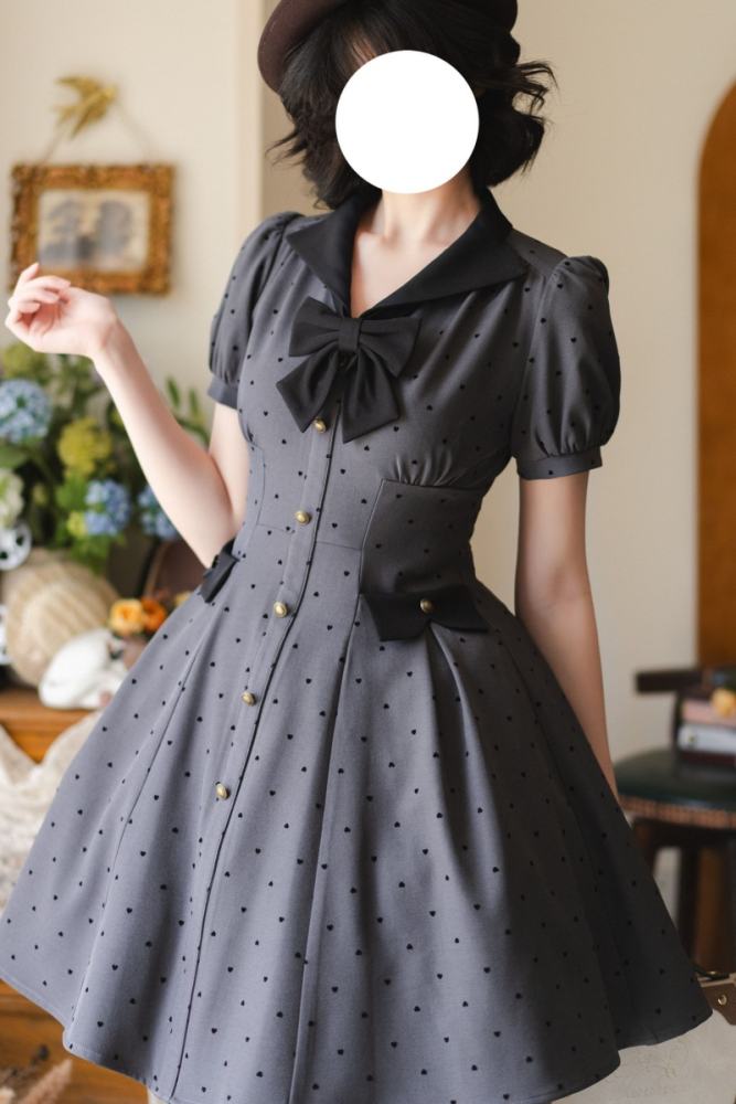 Forest Wardrobe Forest Poluti Heart Shaped Polka Dots Dress