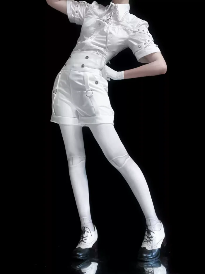 Black High Waist Ouji Short Pants