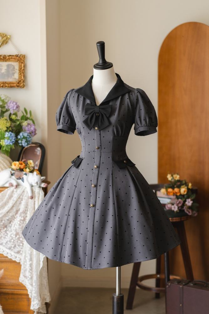 Forest Wardrobe Forest Poluti Heart Shaped Polka Dots Dress