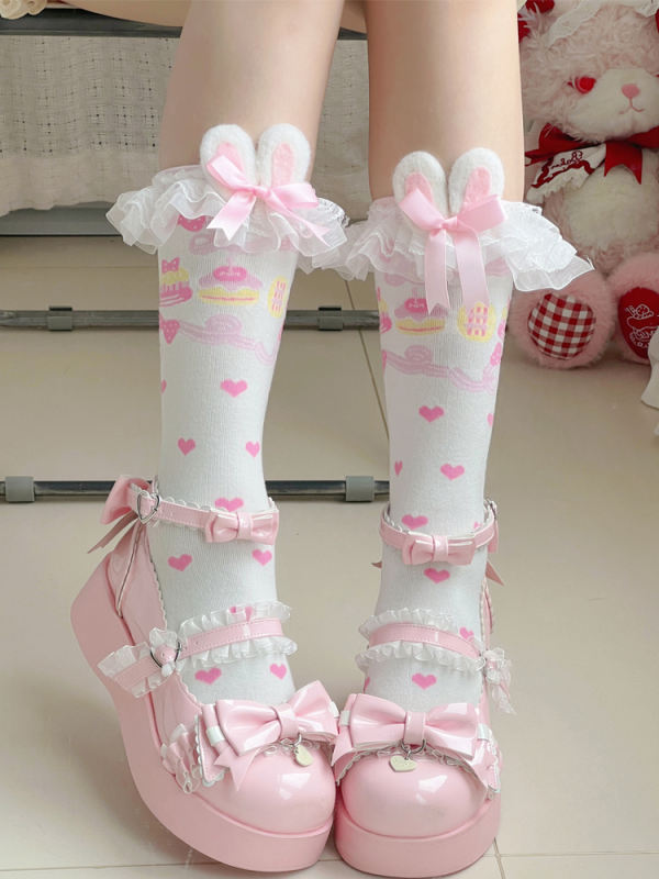 Sweet Ruffles Bows Lolita Shoes