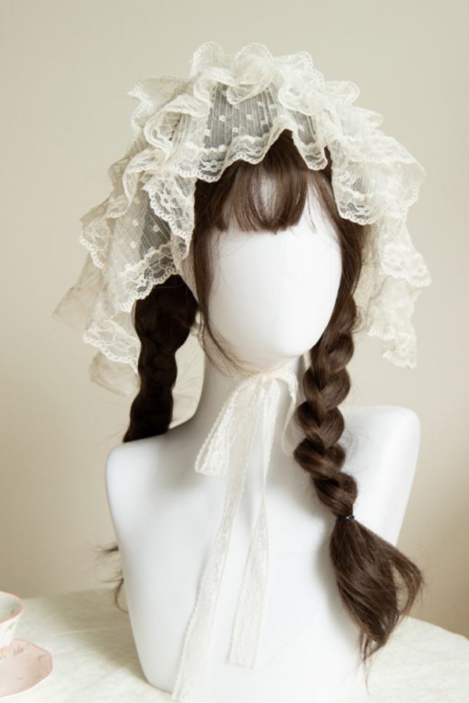 Withpuji Roses after Rain Apricot Headscarf Lolita Accessories